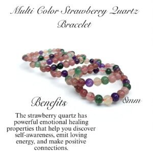 Multi Strawberry Quartz Bracelet