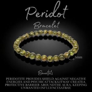 Natural Peridot 6mm Bracelet