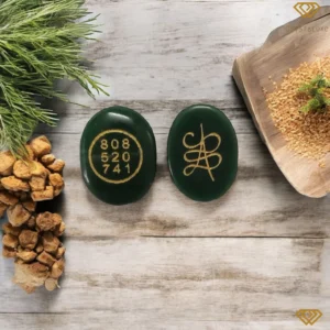 Natural Green Jade Zeebu Money Coin